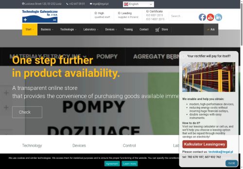 „TECHNOLOGIE GALWANICZNE” SPÓŁKA Z OGRANICZONĄ ODPOWIEDZIALNOŚCIĄ